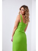 Rochie de vara cu decolteu legat, lime inchis 110525 - Magazin online - Boutique